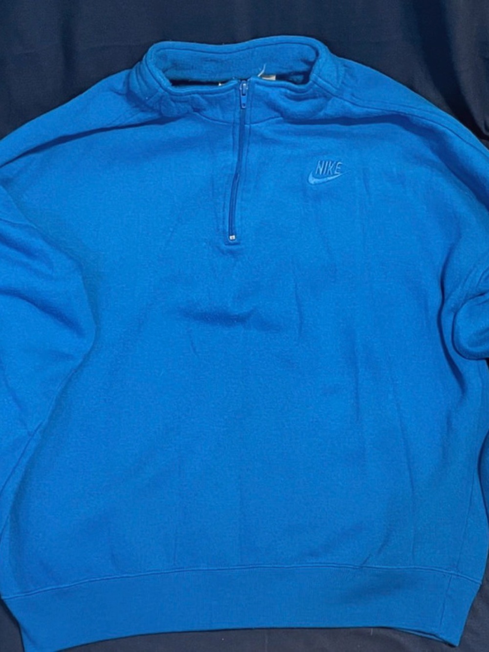 Nike Men's Bright Blue Half-Zip Pullover Sweatshirt